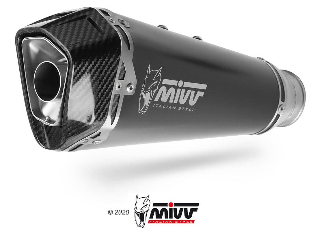 MIVV Delta Race Black Stainless Steel Slip-On Exhaust '18-'23 Honda CB 1000 R