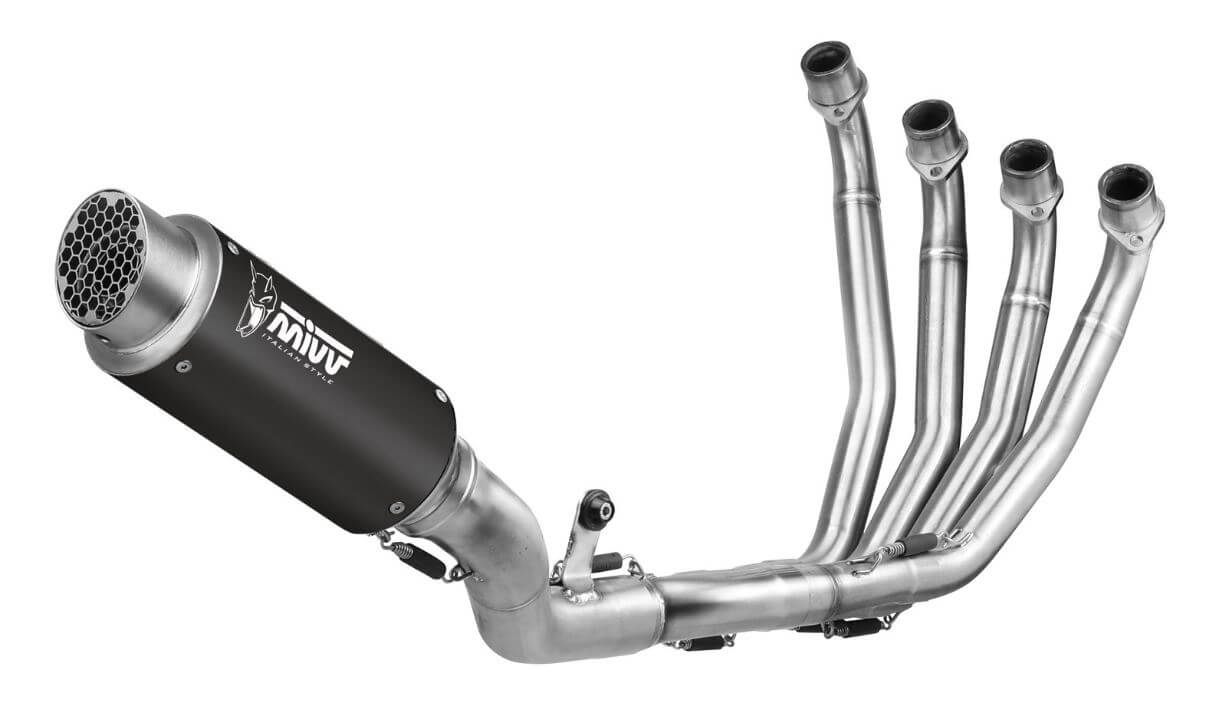 MIVV GP Pro Black Stainless Steel Full System Exhaust '19-'23 Honda CB/CBR 650 R