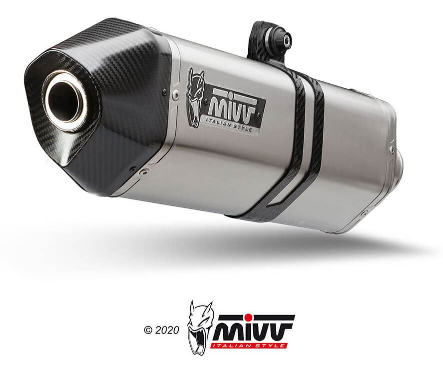 MIVV Speed Edge Stainless Steel Slip-On Exhaust '16-'19 Honda CRF 1000 L Africa Twin