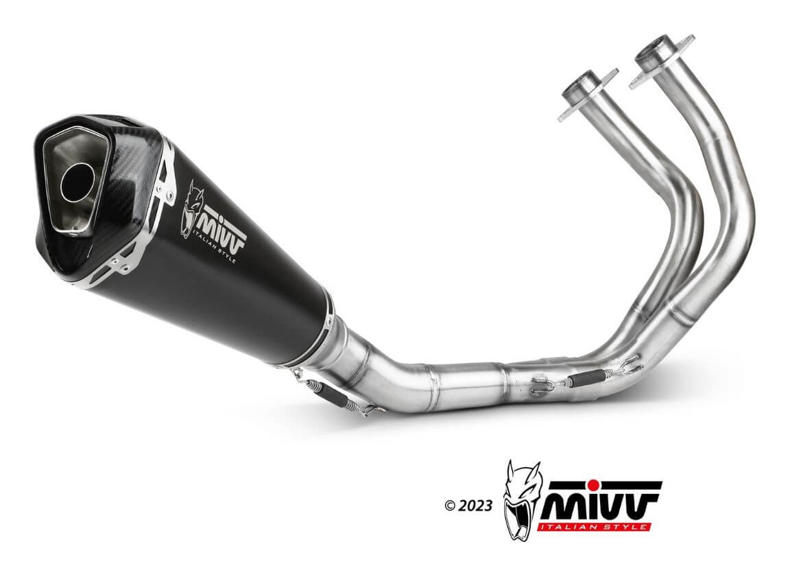 メイプル MIVV Delta Race Black Full Exhaust '17-'23 Kawasaki Ninja 650/Z650