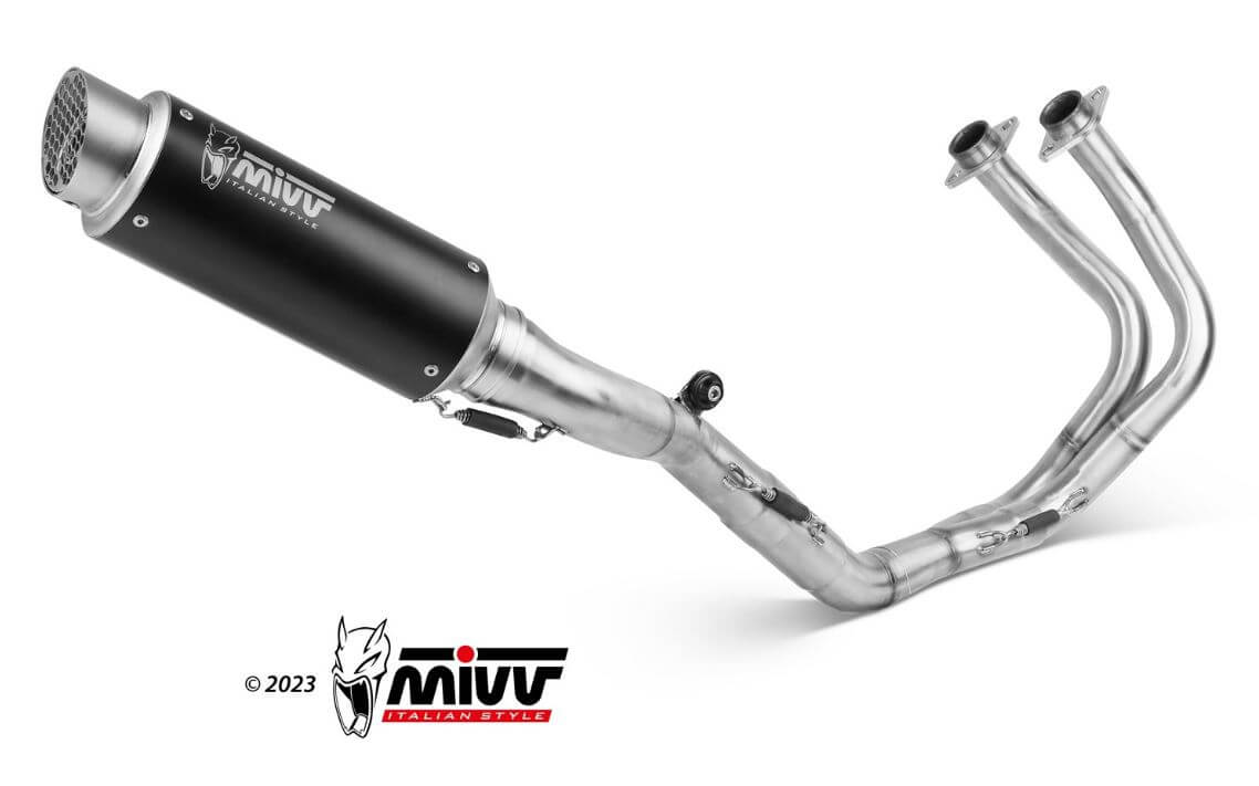 MIVV GP Pro Black Steel Full Exhaust '17-'23 Kawasaki Ninja 650/Z650
