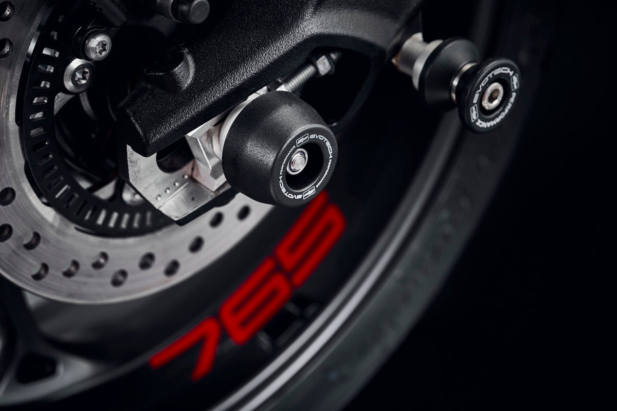 Evotech Performance Rear Spindle Bobbins 2027 Triumph Street Triple 798 RS