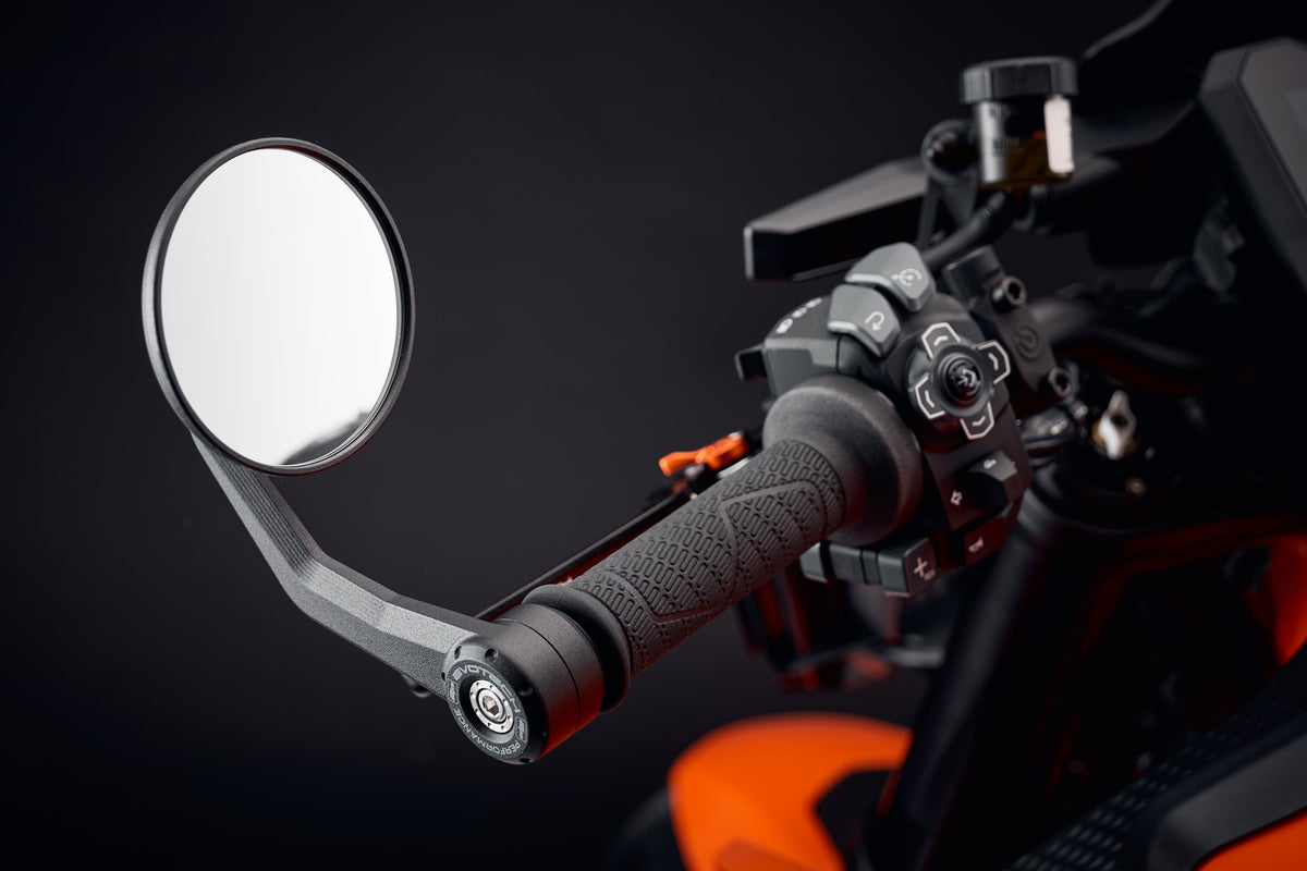 Evotech Performance Bar End Mirrors / Brake Protector (Retro) 24-26 KTM 990 Duke/R