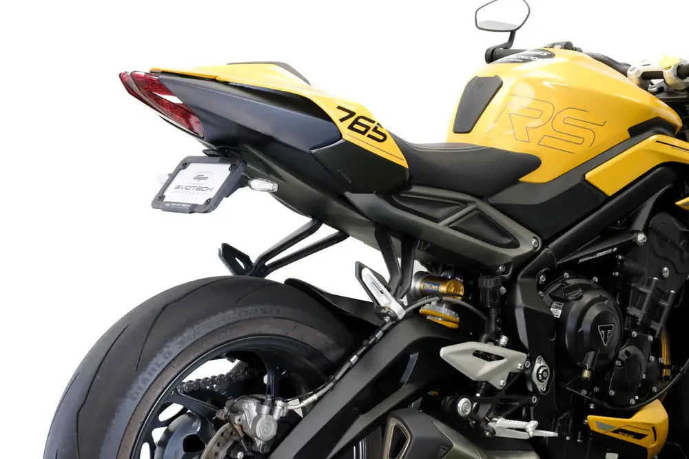 Evotech Performance Dynamic Tail Tidy w/Indicators 20-21 Triumph Daytona 765 Moto2, 20-25 Street Triple R/RS/S/Moto2