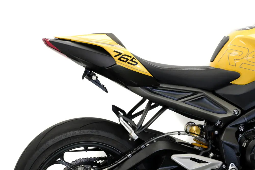 Evotech Performance Dynamic Tail Tidy w/Indicators 20-21 Triumph Daytona 765 Moto2, 20-25 Street Triple R/RS/S/Moto2