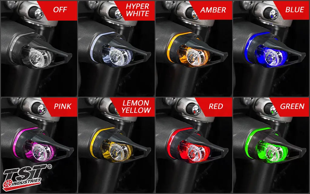 TST Industries Mech-GTR Front LED Turn Signals 16-25 Yamaha MT-10/FZ-10