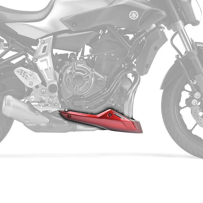 Pyramid Belly Pan '13-'23 Yamaha MT-07 | Metallic Red (Radical Red)