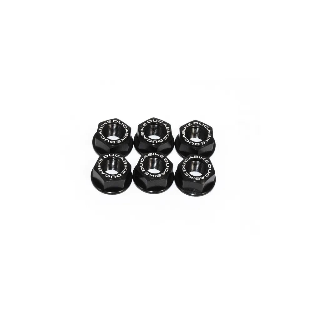 DBK Special Parts 6DSB01 rear sprocket carrier nuts set, black