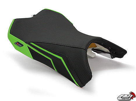 LuiMoto Team Kawasaki Seat Cover 2010-2013 Kawasaki Z1000 - CF Black/Green