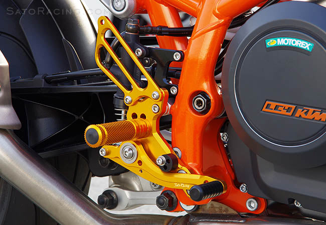Sato Racing Adjustable Rearsets for 2012-2013 KTM 690 Duke