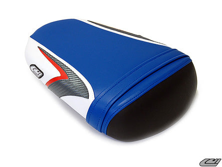 LuiMoto Team Suzuki Seat Cover 08-10 Suzuki GSXR 600/750 - Deep Blue/White