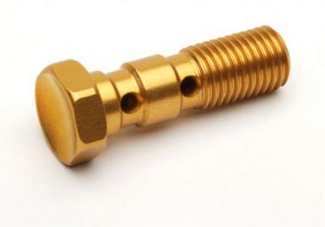 Spiegler Colored Aluminum Anodized Double Banjo Bolts