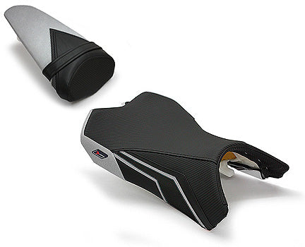 LuiMoto Team Kawasaki Seat Cover 2010-2013 Kawasaki Z1000 - CF Black/SP Silver