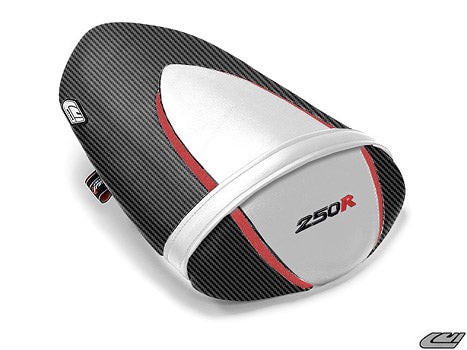 LuiMoto Team Kawasaki Seat Cover 2008-12 Kawasaki NInja 250R - White/Deep Red