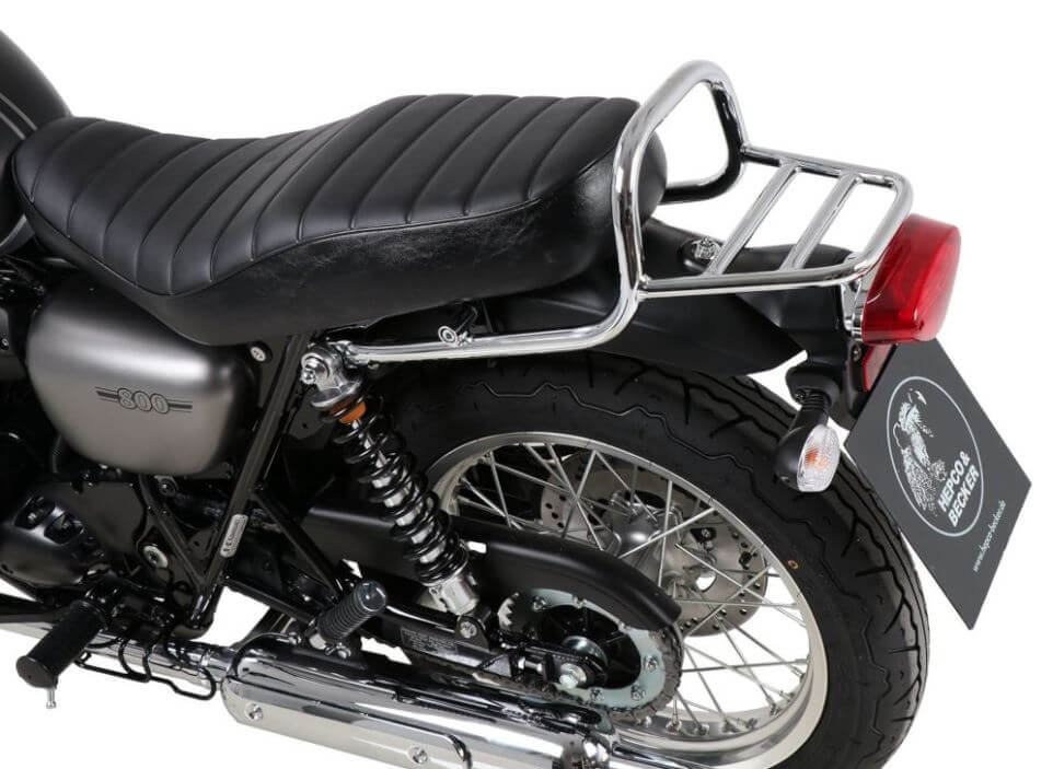 Hepco & Becker Rear Rack (Not For Top Cases) '19+ Kawasaki W800 Street/ Cafe - Chrome