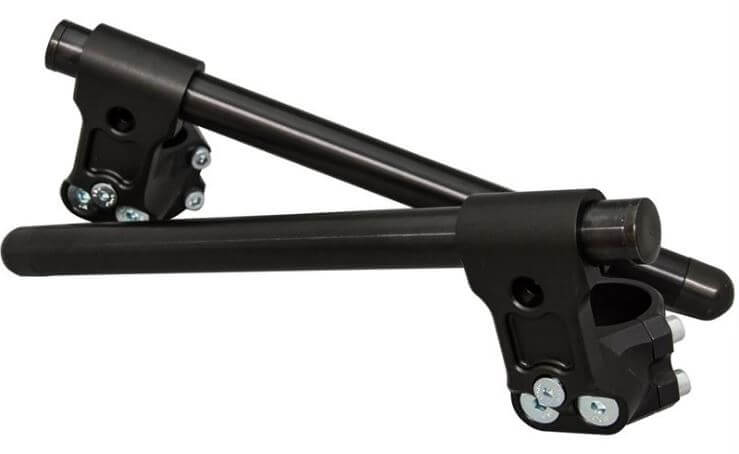 WoodCraft Clip-Ons Assembly Black Bars Kawasaki Ninja 250