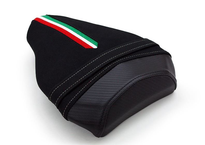 LuiMoto Team Italia Suede Leather Passenger Seat Cover '09-'15 Ducati Streetfighter