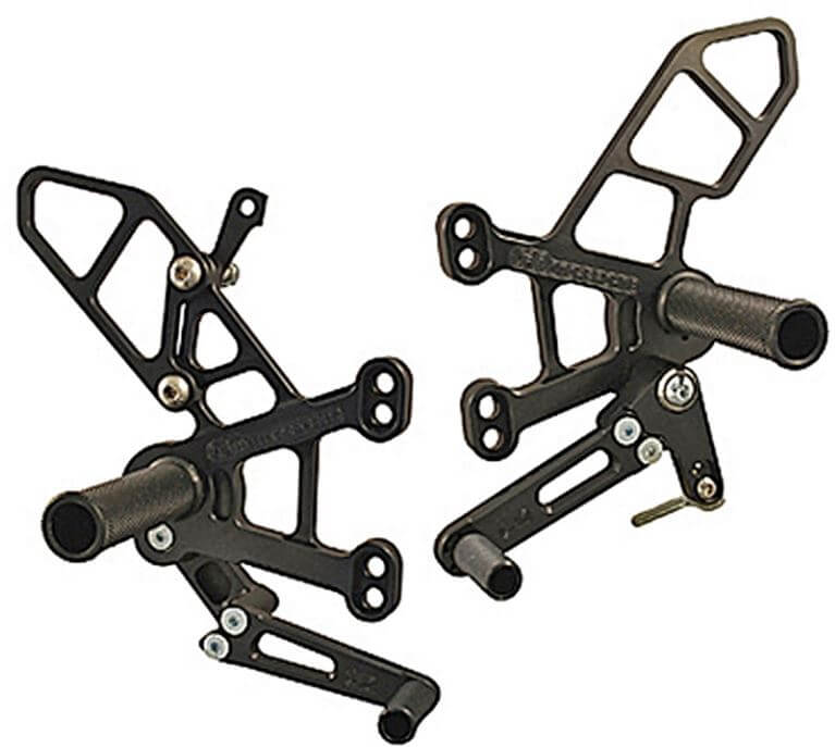 Woodcraft Complete Rearset Kit (Standard Shift) for '11-'15 Kawasaki ZX-10R