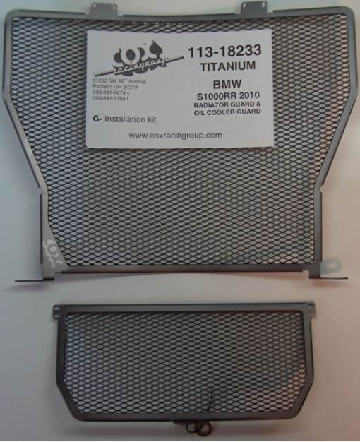 Cox Racing Radiator and Oil Cooler Guard Set for '10-'16 BMW S1000RR/HP4, '14-'16 S1000R