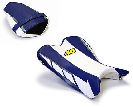 LuiMoto LE Edition Seat Cover 2009-2014 Yamaha YZF R1 - CF White/Blue