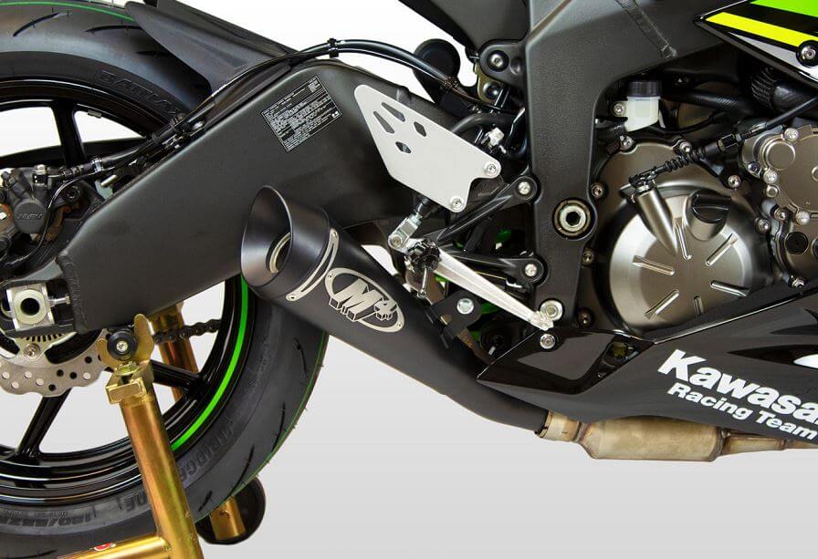 Buy M4 GP19 Black Slip-On Exhaust '09-'24 Kawasaki ZX6R 