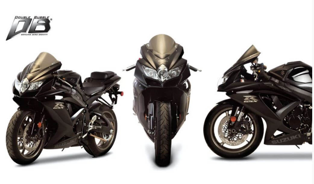 Zero Gravity Double Bubble Windscreens '08-'10 Suzuki GSXR 600/750 | Dark Smoke