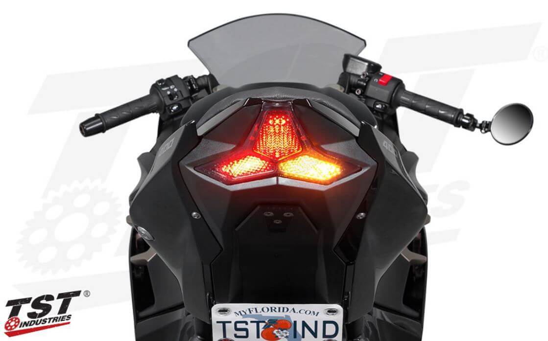 TST Industries LED Integrated Tail Light 18-23 Kawasaki Ninja 400, 19-