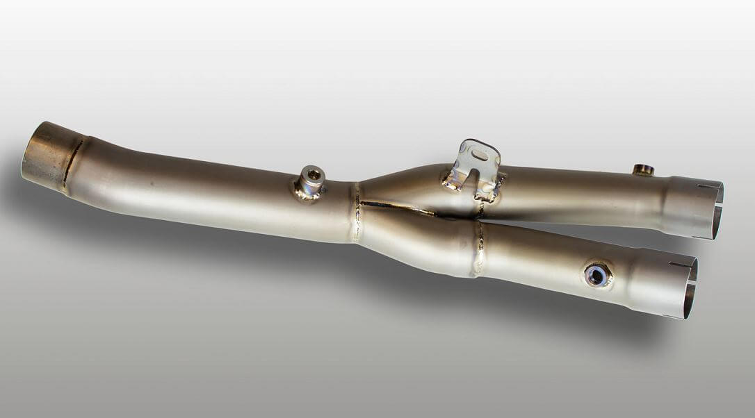 M4 Titanium Catalytic Converter Eliminator (Mid-pipe) '15-'20 Yamaha R1/R1M