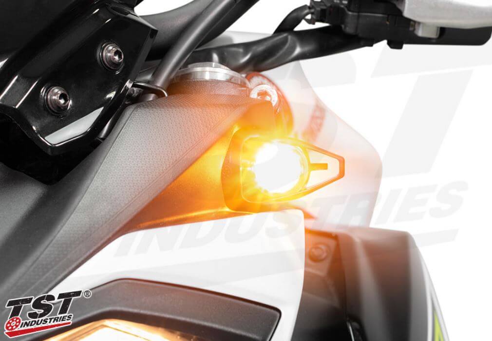 TST Industries MECH-GTR Front Turn Signals for Kawasaki Z400/Z650/Z900/ZH2