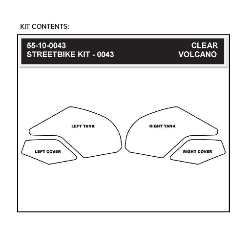 StompGrip Volvono Traction Tank Pad Kit for 2013-2015 Kawasaki Ninja 250/300