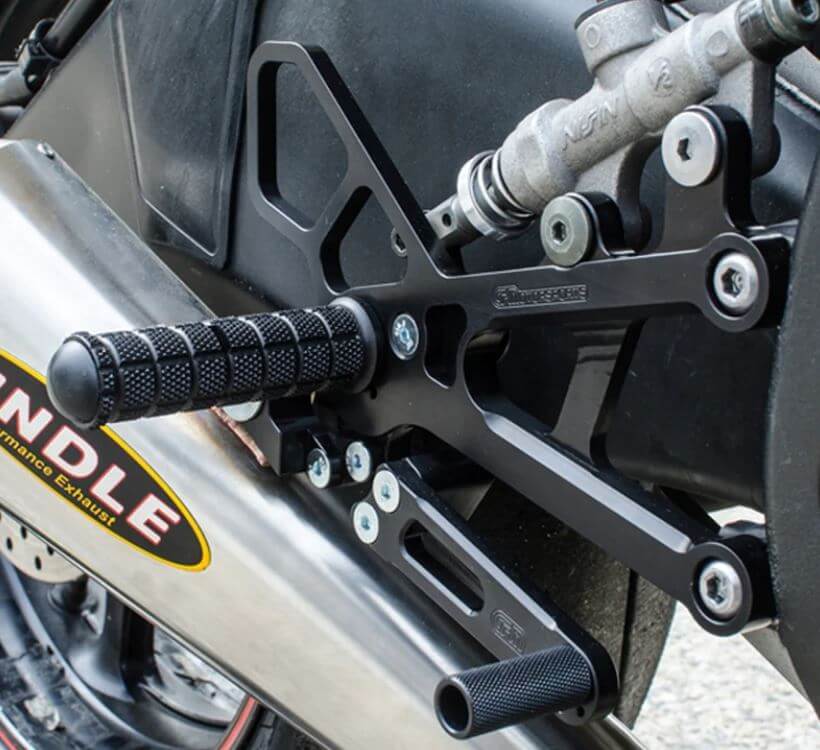 Woodcraft Complete Rearset Kit w/Pedals '06-'20 Yamaha R6 - GP Shift