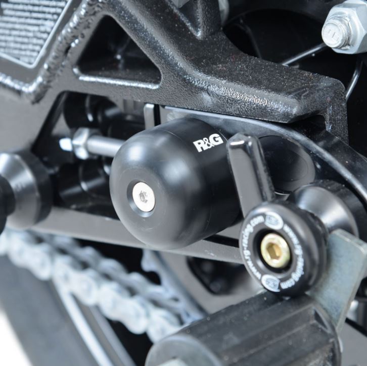 R&G Racing Rear Axle Sliders/Protectors For '10-'19 BMW S1000RR/HP4, '14-'20 S1000R, '06-'20 Suzuki GSX-R600/750, '05-'16 GSX-R1000, '16-'20 FZ/MT-10