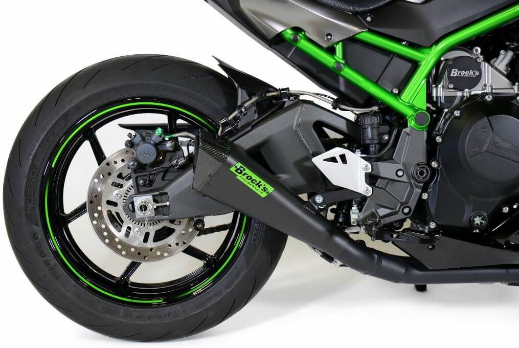 Brock Performance Single Penta-Carbon Full Exhaust - Kawasaki Z H2 