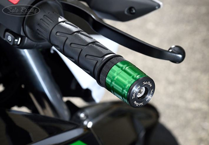 Sato Racing Full Size (35mm) Bar Ends with Adapter Collars for Kawasaki & BMW | Size M8