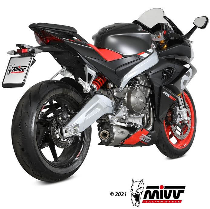 MIVV Delta Race Stainless Steel Full Exhaust '21-'22 Aprilia RS