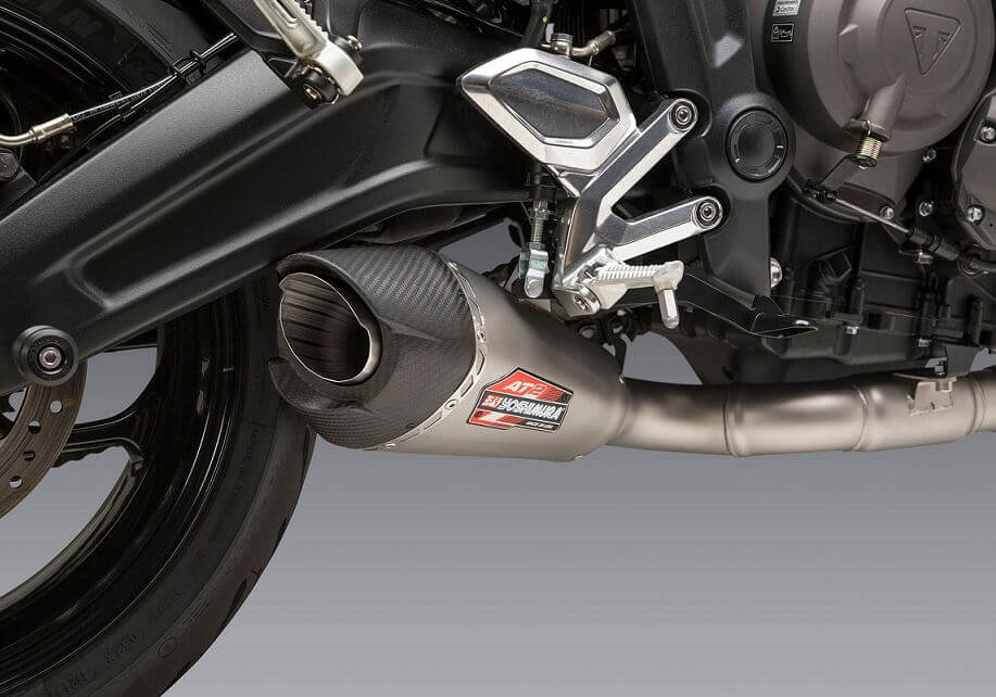 Yoshimura RACE AT2 Stainless Full Exhaust 21-23 Triumph Trident / Tiger Sport 660