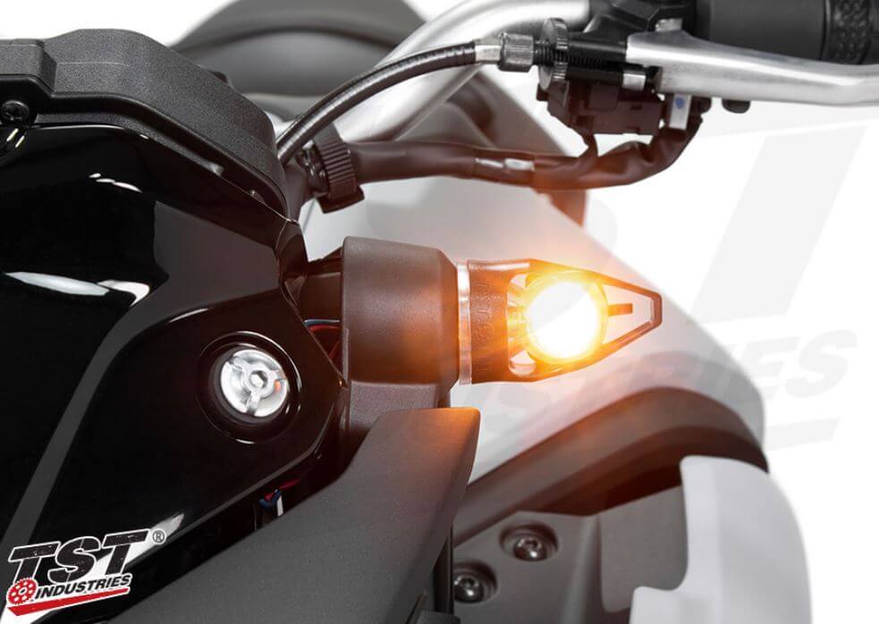 TST Industries Mech-GTR Front LED Turn Signals '21- Yamaha MT-07/MT-09,  '20- MT-03