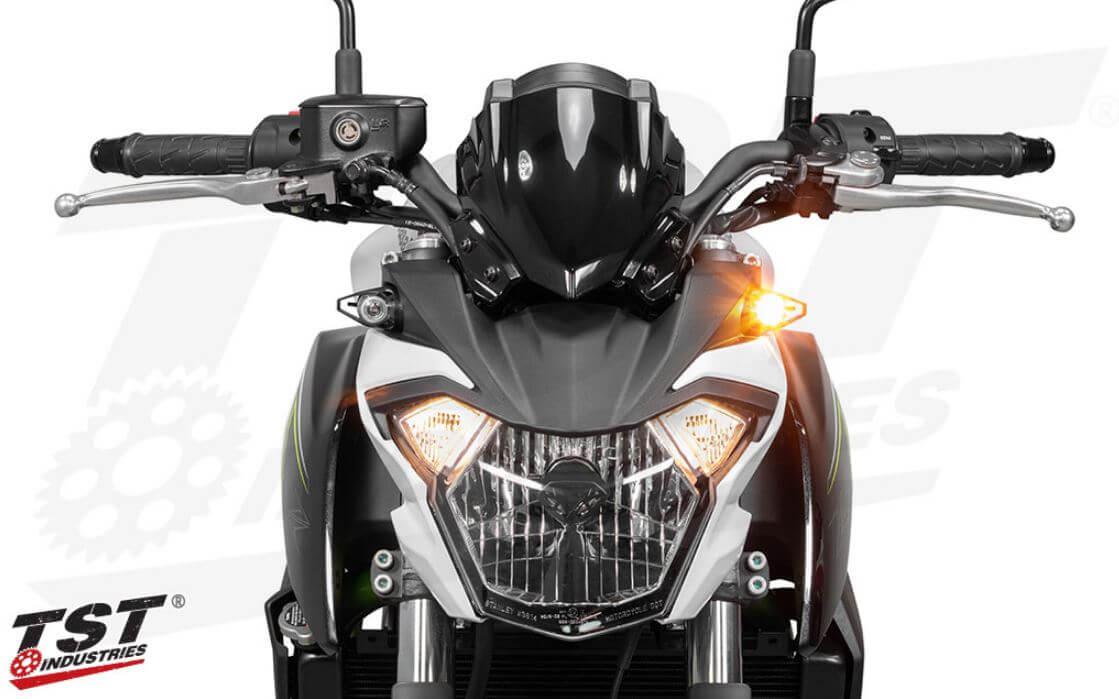 TST Industries MECH-GTR Front Turn Signals for Kawasaki Z400/Z650/Z900/ZH2