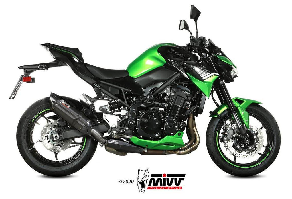 MIVV Suono Black Stainless Steel Slip-On Exhaust '20-'22 Kawasaki Z900