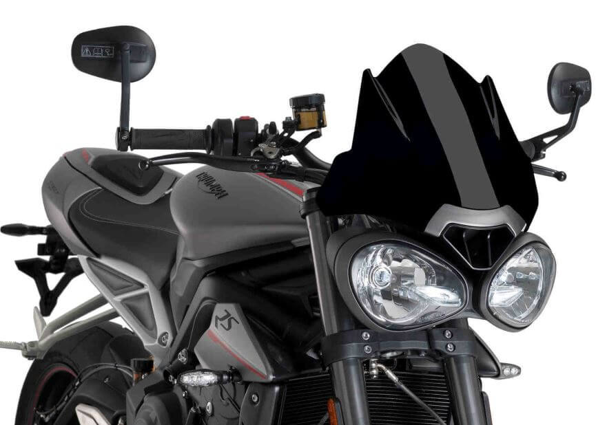 Puig New Generation Naked Windscreen '16-'18 Triumph Speed Triple/R, '17-'18 Street Triple/R/RS