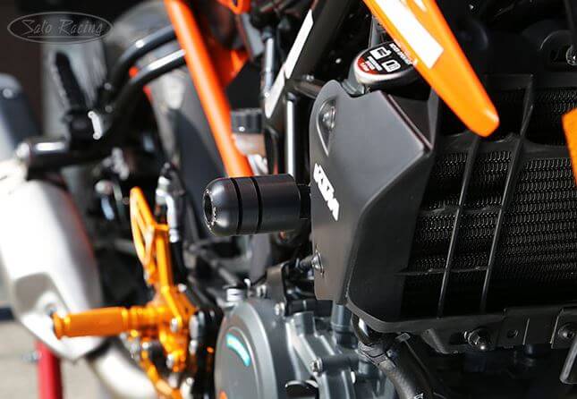 KTM DUKE フレームスライダー Sato Racing Frame Sliders '14-'23 KTM 250 / 390 Duke – Motostarz