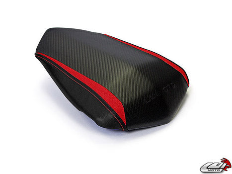 LuiMoto Team Yamaha Seat Cover 2009-2014 Yamaha YZF R1 - CF Black/SP Red