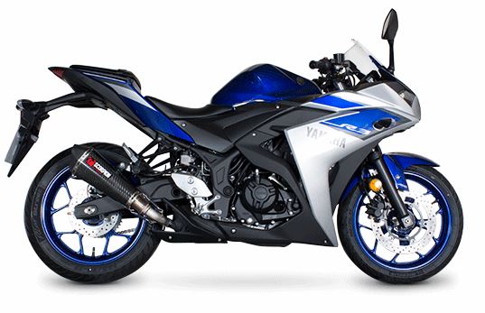 Scorpion Serket Taper Slip-On Exhaust System '14-'16 Yamaha YZF R3/R25