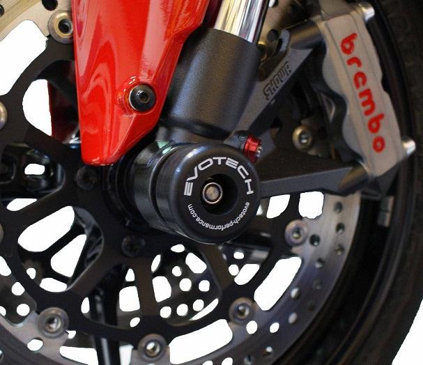Evotech Performance Front Fork Protectors / Spindle Bobbins for Ducati Panigale 899, Panigale 1199 Tricolore S, Panigale 1199 R