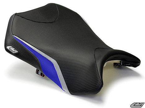 LuiMoto Team Kawasaki Seat Cover 08-2012 Kawasaki NInja 250R - Deep Blue/Silver