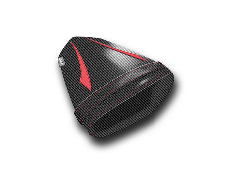 LuiMoto Raven Edition Seat Cover 06-07 Yamaha YZF-R6 - Cf Black/Cf Red