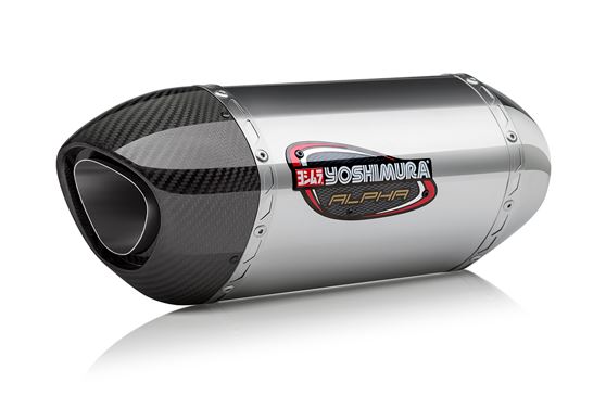 Yoshimura Signature ALPHA SS-SS-CF Slip-On Exhaust '16-'19 Suzuki GSXS 1000/F