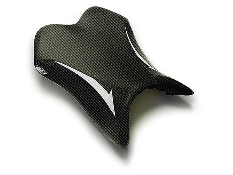 LuiMoto Raven Seat Cover 2007-2008 Yamaha YZF R1 - CF Black/CF White