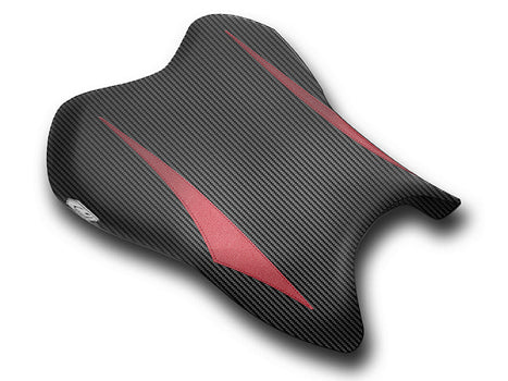 LuiMoto Raven Edition Seat Cover 06-07 Yamaha YZF-R6 - Cf Black/Deep Red