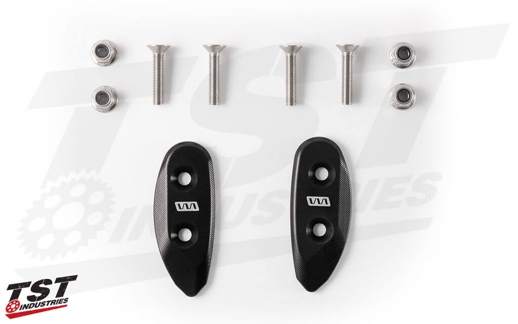 Womet-Tech Mirror Block off Plates for '10-'14 BMW S1000RR, '08-'16 Yamaha YZF-R6